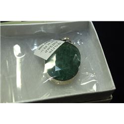 75.7 CTW OVAL EMERALD PENDANT