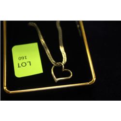13" GOLD CHAIN WITH HEART CHARM