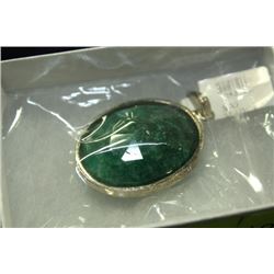 75.70 CTW EMERALD OVAL PENDANT