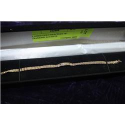 LADIES GOLD BRACELET W/ DIAMOND ACCENTS