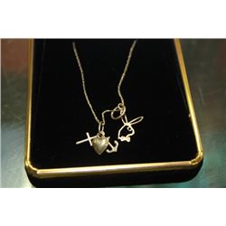 14" GOLD CHAIN WITH GOLD CHARMS