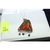 Image 1 : #36 14 KT AMMOLITE& DIAMOND PENDANT