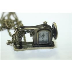 SEWING MACHINE PENDANT WATCH