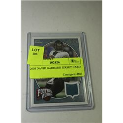 2008 DAVID GARRARD JERSEY CARD