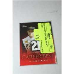 2009 FREDDY SANCHEZ JERSEY CARD