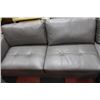 Image 3 : GREY LEATHERETTE L SHAPED SECTIONAL