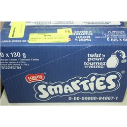 2 BOXES 10 - 130G SMARTIES TWIST & POUR