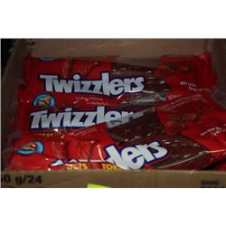 BOX: 24-250G TWIZZLERS STRAWBERRY LICORICE