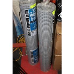 NEW ROLL OF PLASTIC HARDWARE CLOTH X2