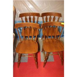 SET OF 4 WOOD SIDECHAIRS