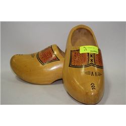 PAIR OF WOOD DUTCH CLOGS