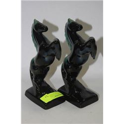 PAIR OF BLUE MOUNTAIN POTTERY HORSES