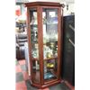 Image 1 : WOOD AND GLASS LARGE CURIO CABINET