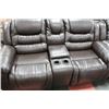 Image 3 : NEW CHOCOLATE BROWN LEATHER RECLINING SOFA