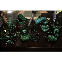 COLLECTION OF MOSTLY BLUE MOUNTAIN POTTERY