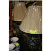 Image 1 : PAIR OF GREEN PORCELAIN LAMPS