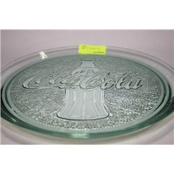 COCA COLA GLASS COLLECTOR PLATE