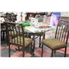 Image 1 : METAL AND GLASS ROUND TABLE W 4 CHAIRS