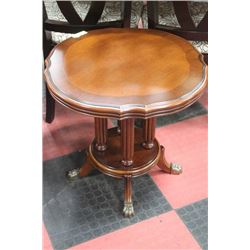 WOOD END TABLE MATCHES LOT 696