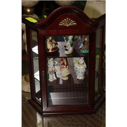 MINI WOOD WALL CURIO CABINET W OCCUPIED JAPAN