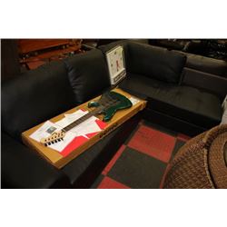 NEW BLACK LEATHER L SHAPED SECTIONAL