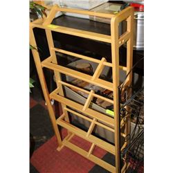 WOOD MULTI-MEDIA STAND W/ 5 SHELVES