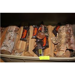 XL BIN FULL OF BIRCH FIREWOOD & STARTER LOGS