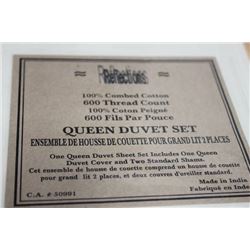 600 THREAD COUNT QUEEN DUVET SET