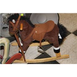 CHILD'S PLUSH ROCKING HORSE