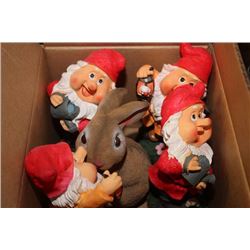 BOX OF BRAND NEW LAWN ORNAMENTS