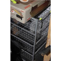 METAL STORAGE RACK W DRAWERS