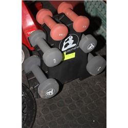 STRATUSPHERE 6 HANDWEIGHTS ON STAND