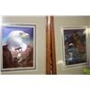 Image 1 : PAIR OF HOLOGRAPHIC NATIVE FRAMED PICTURES
