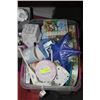 Image 1 : LARGE CLEAR TUB WITH BABY SUPPLIES INCLUDING