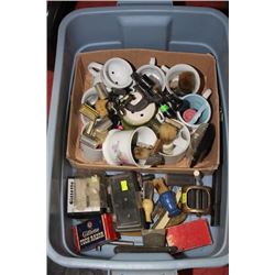 ASSORTED ANTIQUES & VINTAGE SHAVING EQUIP.