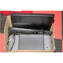 BOX W/ 17 IN. DELL MONITOR, KEYBOARD, MS
