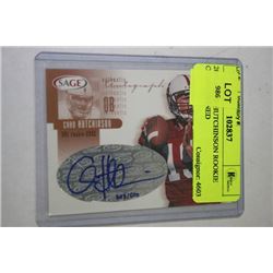 2002 CHAD HUTCHINSON ROOKIE CARD - SIGNED