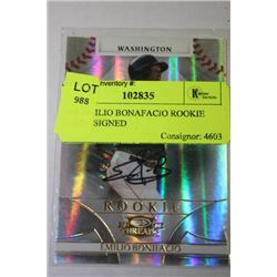 2008 EMILIO BONAFACIO ROOKIE CARD - SIGNED