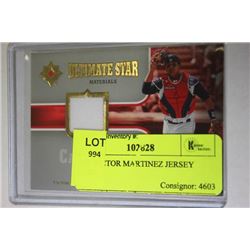 2007 VICTOR MARTINEZ JERSEY CARD
