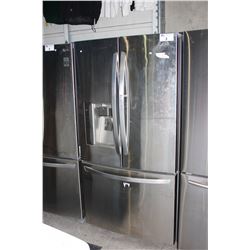 LG STAINLESS STEEL 3 DOOR REFRIGERATOR WITH WATER AND ICE DISPENSER