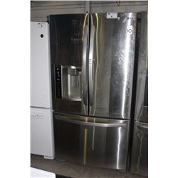 LG STAINLESS STEEL 3 DOOR REFRIGERATOR WITH WATER AND ICE DISPENSER