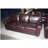 Image 2 : LIFESTYLE SOLUTIONS 3PC BROWN LEATHER SOFA SET; SOFA, LOVESEAT AND CHAIR