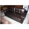 Image 1 : BROWN LEATHER SOFA