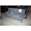 Image 2 : SERTA BLUE MICRO FIBRE SUEDE CONVERTIBLE CLICK CLACK SOFA BED