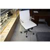 Image 1 : WHITE AND CHROME GAS LIFT OFFICE CHAIR