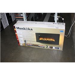 MUSKOKA CURVED WALL MOUNT ELECTRIC FIREPLACE