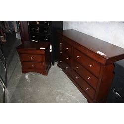 8 DRAWER BEDROOM DRESSER WITH MATCHING NIGHT STAND