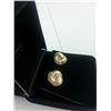 Image 2 : NEW PAIR OF KNOT DESIGN EARRINGS SET WITH 6 DIAMONDS. STERLING AND 18K GOLD. INCLUDES $225