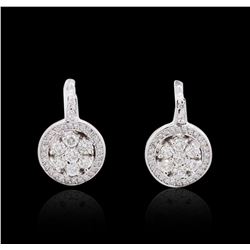 14KT White Gold 1.86 ctw Diamond Earrings