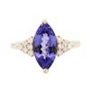 Image 1 : 14KT Yellow Gold 2.78 ctw Tanzanite and Diamond Ring